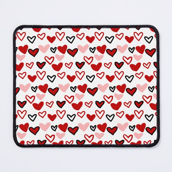 Item preview, Hand Drawn Hearts - Pink Red Black - Valentine’s Day designed and sold by FoxfireAndCo.
