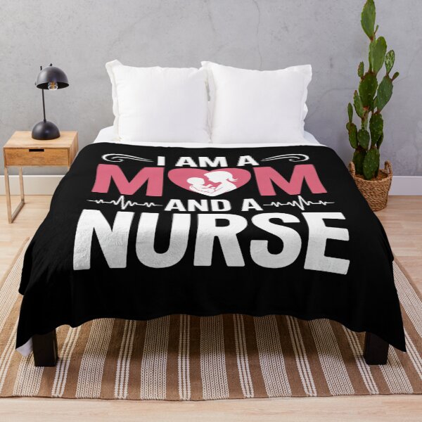 Item preview, I Am a Mom and a Nurse with Heartbeat Symbol designed and sold by flagylART.
