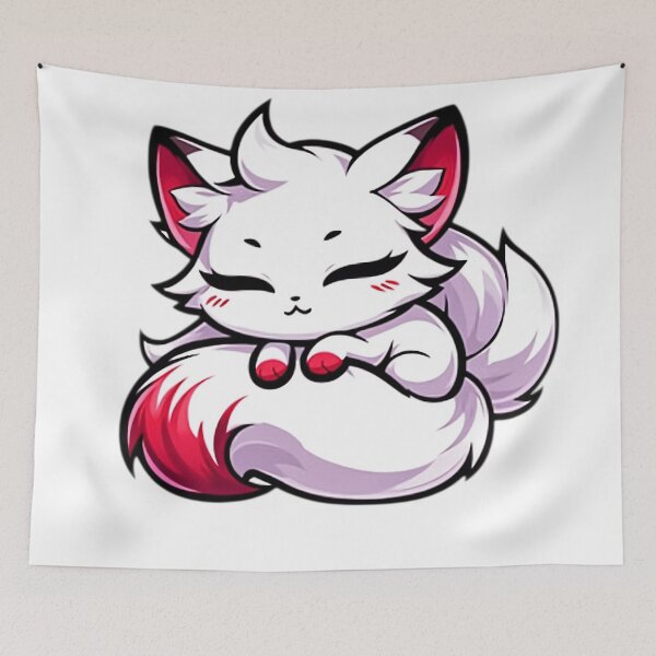 Item preview, Adorable Sleeping Fox with Red Tail - Cute Animal Art designed and sold by Dyan4.