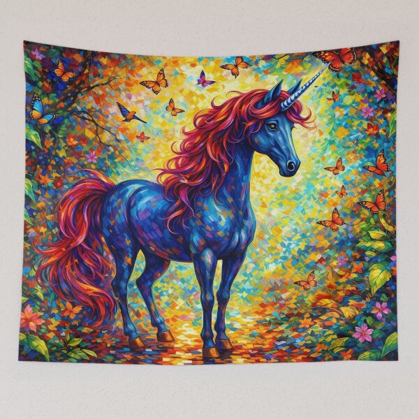 Item preview, Enchanted Unicorn in Vibrant Forest designed and sold by cuprum.