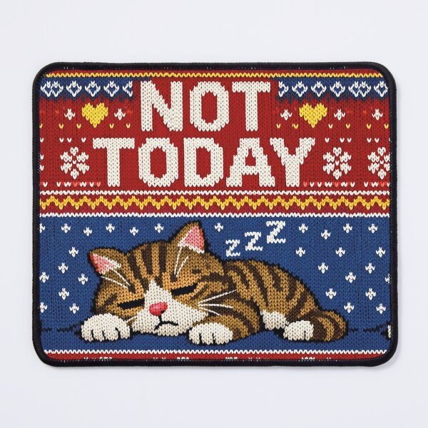 Item preview, Tired Cat – Humorous saying in knitted style designed and sold by Mauswohn.