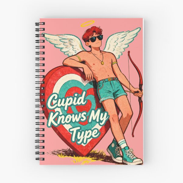 Item preview, Cupid Knows My Type – Retro Valentine Funny Cupid T-Shirt designed and sold by Maximilianos.