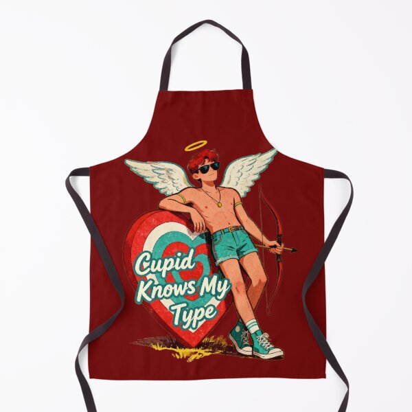 Item preview, Cupid Knows My Type – Retro Valentine Funny Cupid T-Shirt designed and sold by Maximilianos.