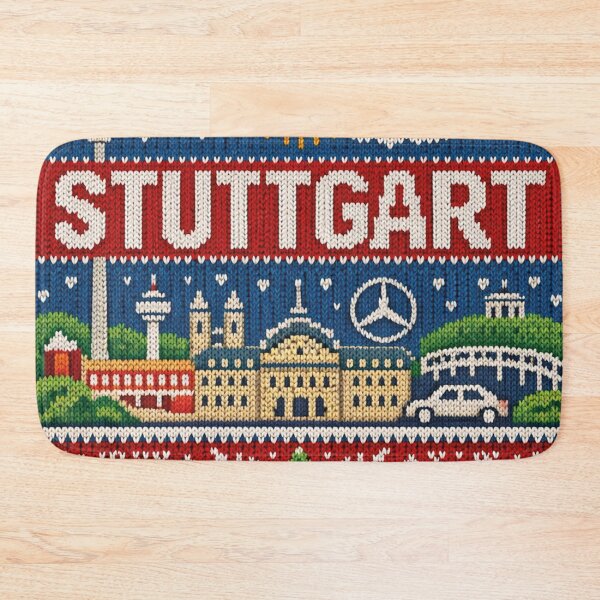 Item preview, Stuttgart Skyline Knitted Picture – Urban Baden-Württemberg Design designed and sold by Mauswohn.