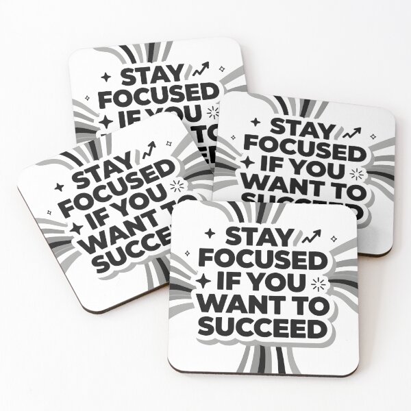 Item preview, Stay Focused If You Want to Succeed Quote designed and sold by ThePixelAndPine.