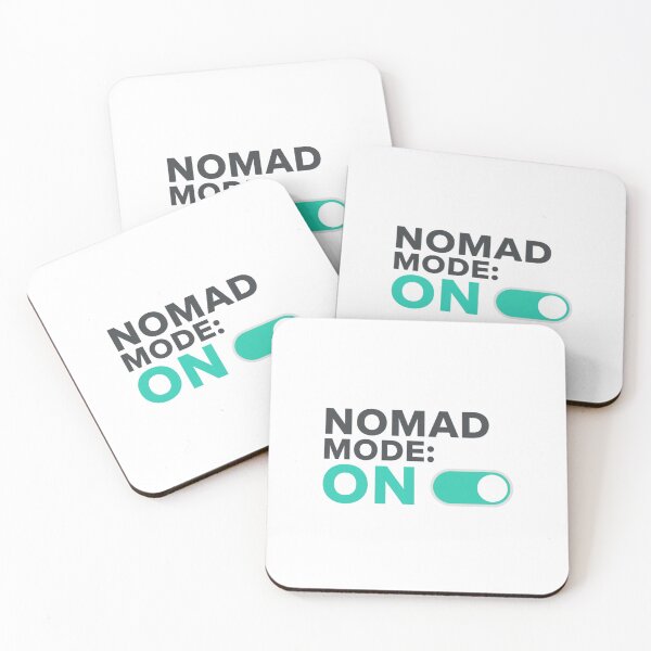 Item preview, NOMAD MODE: ON – Minimal Tech Digital Nomad Toggle Tee designed and sold by Dazai_shop⭐⭐⭐⭐⭐.