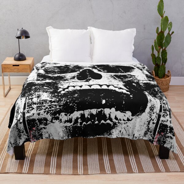 Item preview, Gritty Ink Black and White Screaming Skull designed and sold by Piotrek0001.