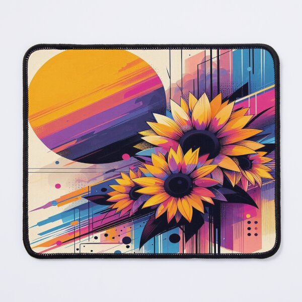 Item preview, Chromatic Bloom 26 – Abstract Floral Geometry in Vibrant Color designed and sold by Okmanoo.