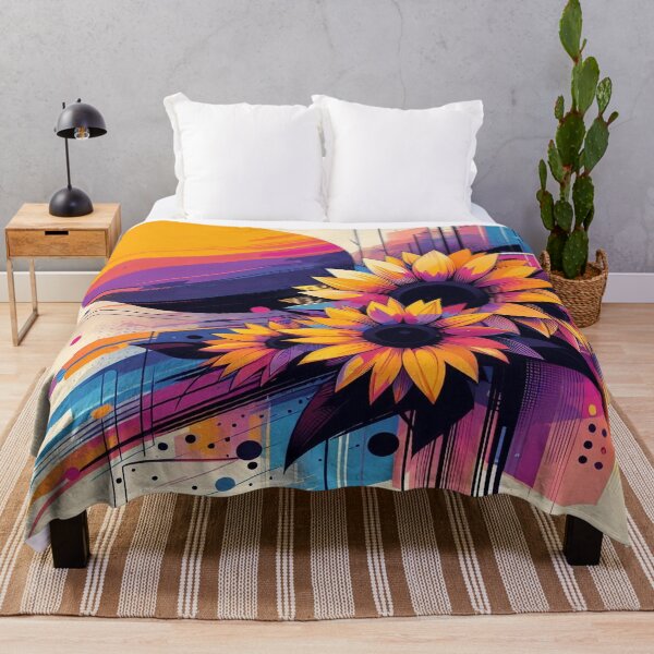 Item preview, Chromatic Bloom 26 – Abstract Floral Geometry in Vibrant Color designed and sold by Okmanoo.