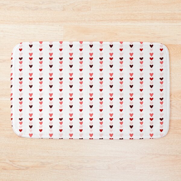 Item preview, Alternating Heart Stripes - Red Burgundy Pink - Hand Drawn designed and sold by FoxfireAndCo.