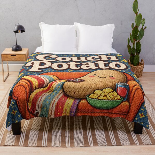 Item preview, Couch Potato – Funny Knitted Picture Design designed and sold by Mauswohn.