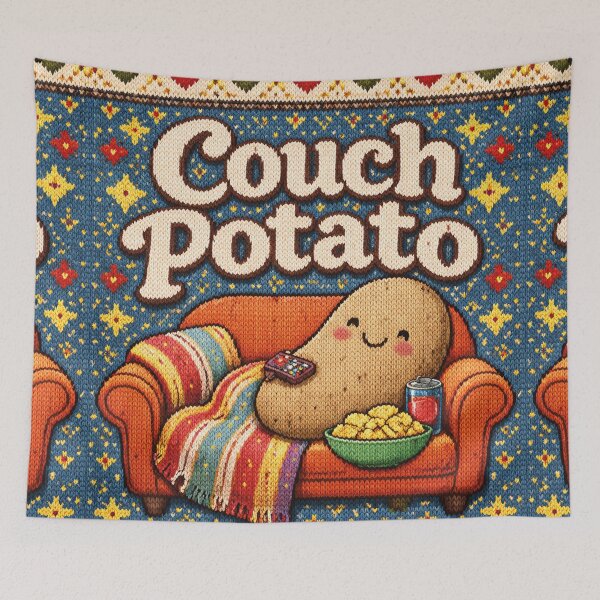 Item preview, Couch Potato – Funny Knitted Picture Design designed and sold by Mauswohn.