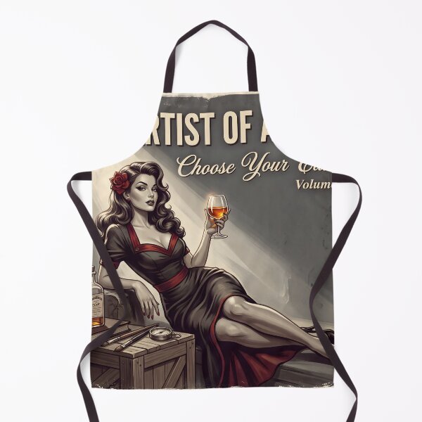 Item preview, The Artist of Amber Pinup Poster – Retro Whiskey Elixir Woman Print, Vintage Bar Wall Art Canvas, Glam Cocktail Lounge Decor India designed and sold by AbstractAuraArt.