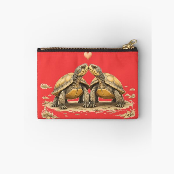 Item preview, Slow Love Box Turtle Couple – Hand-Drawn Valentine Wildlife Art designed and sold by BloomStudio1.