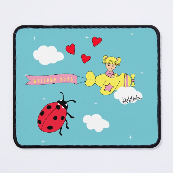 Item preview, Mystical Kawaii Ladybug — Spiritual Good Luck Girl Illustration for Dreamers designed and sold by Olga Schembri.