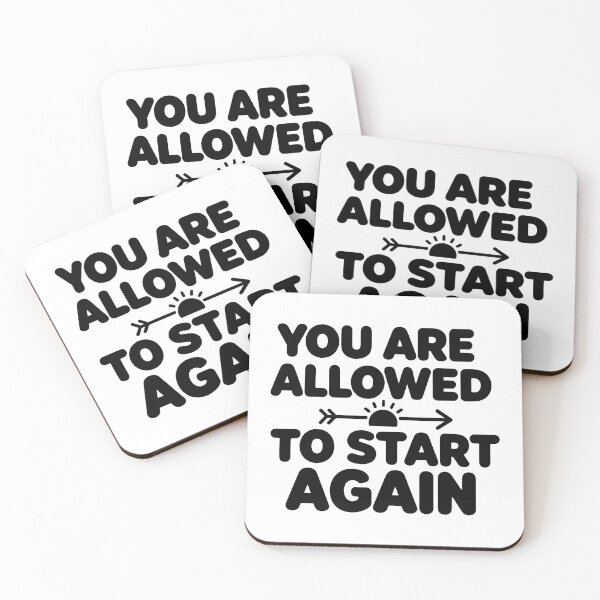 Item preview, You Are Allowed to Start Again Quote designed and sold by ThePixelAndPine.
