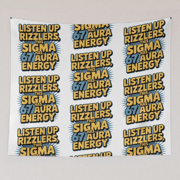 Item preview, Listen up rizzlers, this sigma has 67 aura energy designed and sold by PlanetMarker.