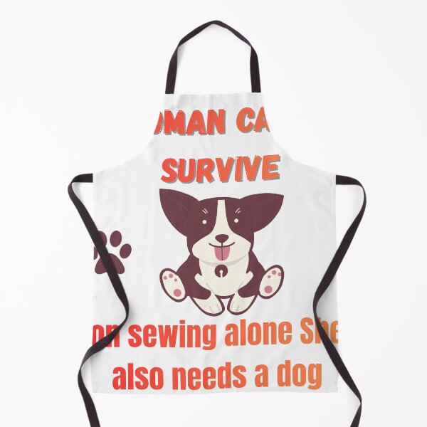 Item preview, A Woman Cannot Survive on Sewing Alone - Funny Sewing Dog T-shirt designed and sold by Artistshert.