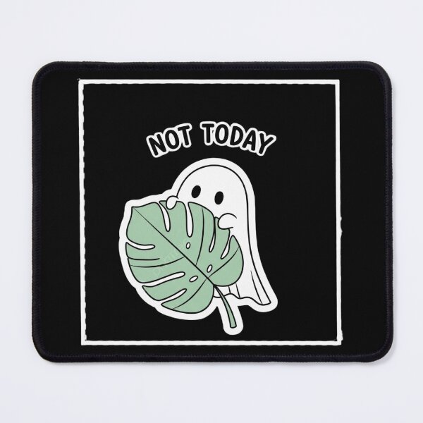 Item preview, Ghost Hiding Behind Leaf - Cute Social Anxiety Art designed and sold by Skill_&_Stone.