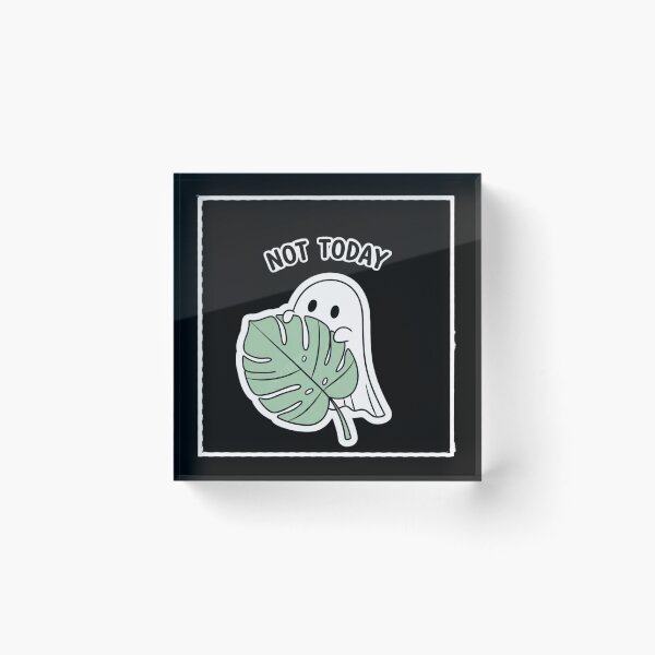 Item preview, Ghost Hiding Behind Leaf - Cute Social Anxiety Art designed and sold by Skill_&_Stone.