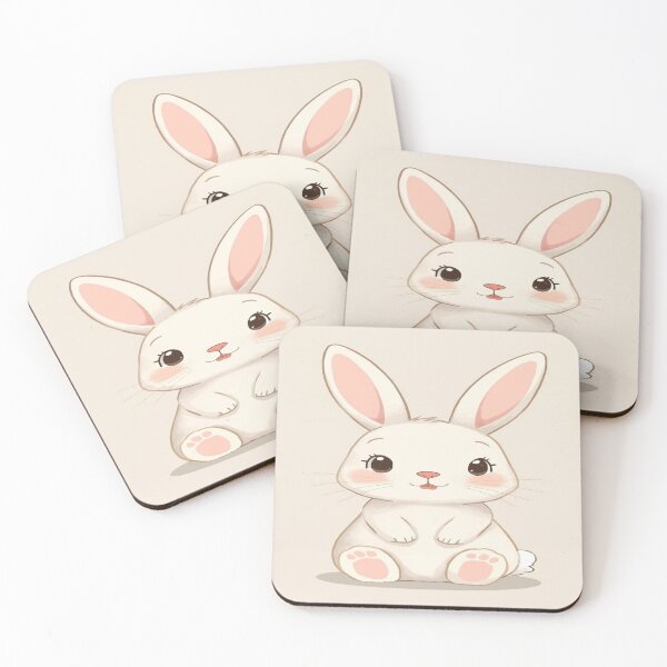 Item preview, Cute Illustrated Bunny in Soft Pastel Colors designed and sold by mari0n980.