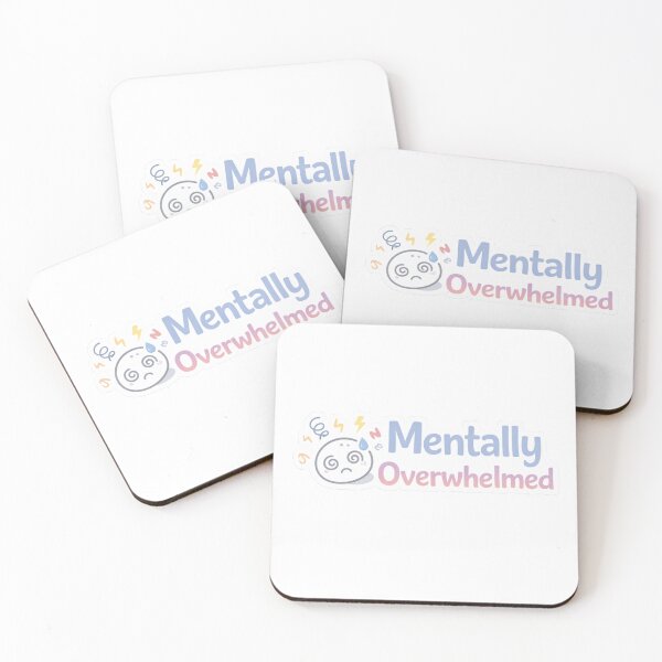 Item preview, Mentally Overwhelmed – Stress & Burnout Sticker designed and sold by EmotionallyAFK.