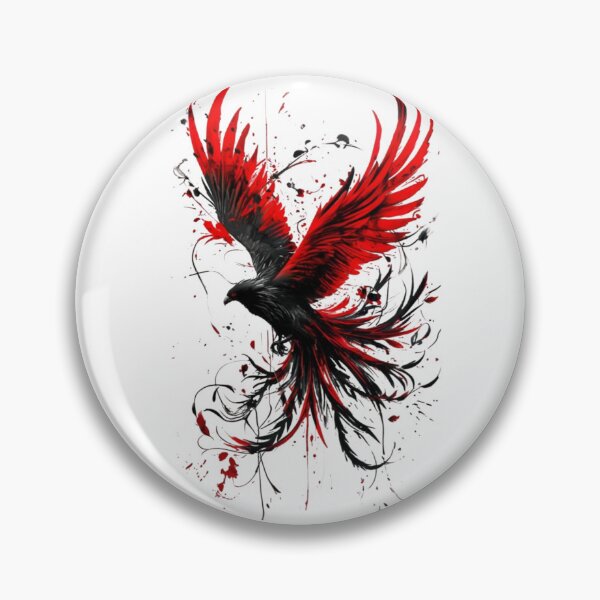 Item preview, Crimson Shadow Raven – Dark Fantasy Fire Wings Art designed and sold by Dyan4.
