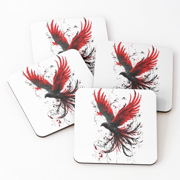 Item preview, Crimson Shadow Raven – Dark Fantasy Fire Wings Art designed and sold by Dyan4.