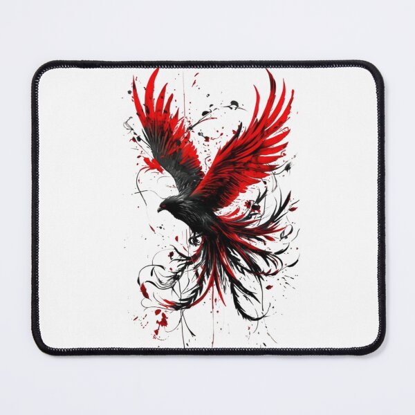 Item preview, Crimson Shadow Raven – Dark Fantasy Fire Wings Art designed and sold by Dyan4.