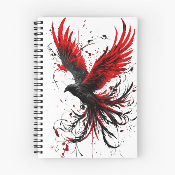 Item preview, Crimson Shadow Raven – Dark Fantasy Fire Wings Art designed and sold by Dyan4.