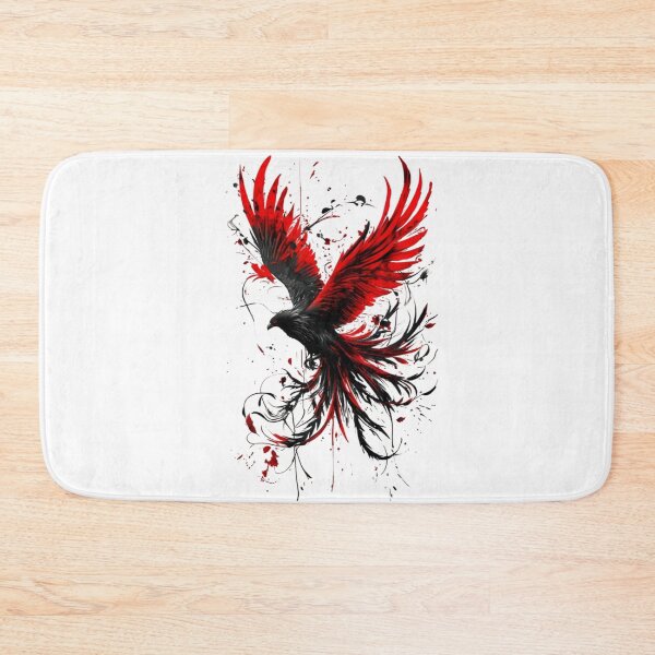 Item preview, Crimson Shadow Raven – Dark Fantasy Fire Wings Art designed and sold by Dyan4.