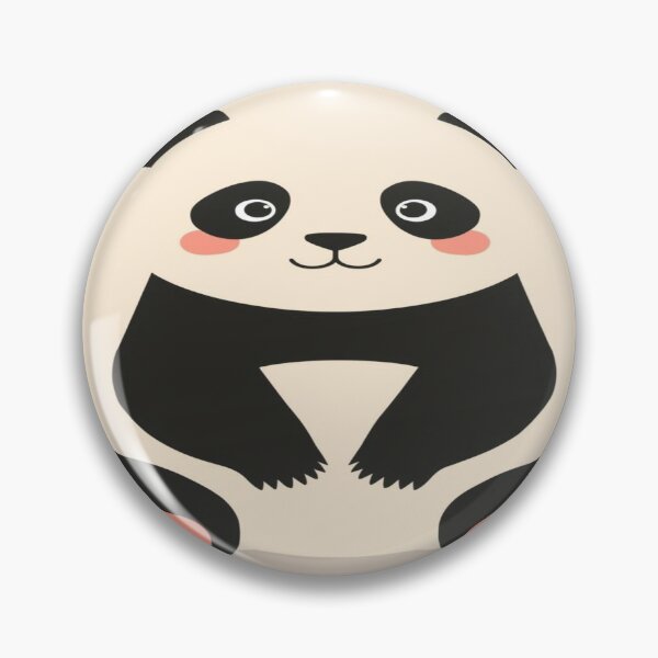 Item preview, Cute Illustrated Panda in Soft Black and Cream Pastels designed and sold by mari0n980.