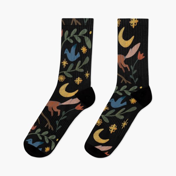 Item preview, Colorful folkloric pattern with a tree of life, fox, and birds designed and sold by Dormitria.