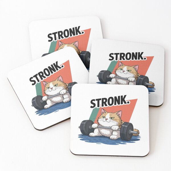 Item preview, Stronk Cat Weightlifting Meme designed and sold by MonkiFlipp.