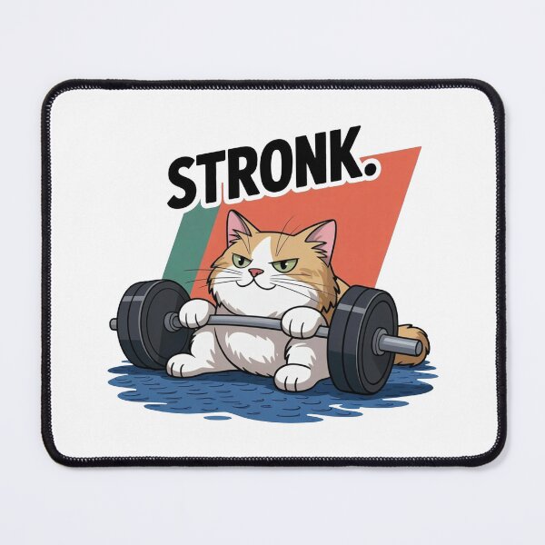 Item preview, Stronk Cat Weightlifting Meme designed and sold by MonkiFlipp.