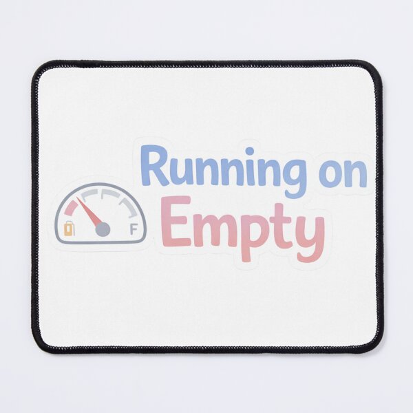 Item preview, Running on Empty – Low Battery Energy Sticker designed and sold by EmotionallyAFK.