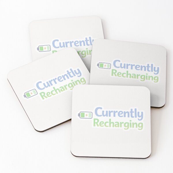 Item preview, Currently Recharging – Self Care Sticker designed and sold by EmotionallyAFK.