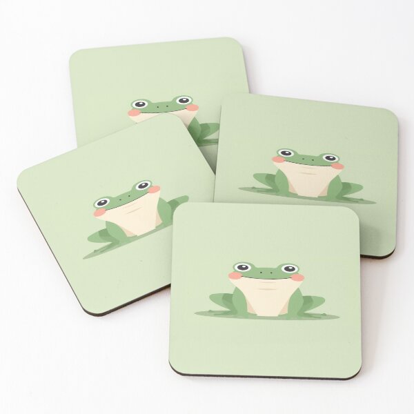 Item preview, Cute Illustrated Frog in Soft Pastel Green designed and sold by mari0n980.