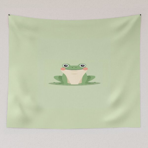 Item preview, Cute Illustrated Frog in Soft Pastel Green designed and sold by mari0n980.