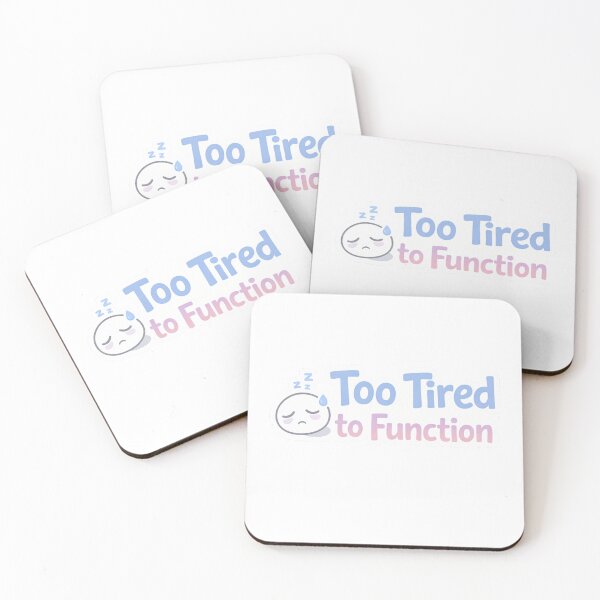 Item preview, Too Tired to Function – Exhausted Mood Sticker designed and sold by EmotionallyAFK.