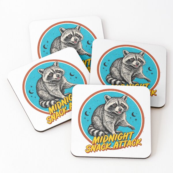 Item preview, Midnight Snack Attack Raccoon – Nocturnal Trash Panda Meme with Retro Style designed and sold by GiftsCreek.