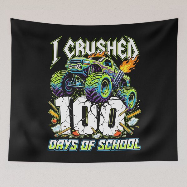 Item preview, I Crushed 100 Days of School Monster Truck Kids Boys Youth designed and sold by clothesy7.