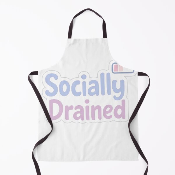 Item preview, Socially Drained – Introvert Energy Sticker designed and sold by EmotionallyAFK.