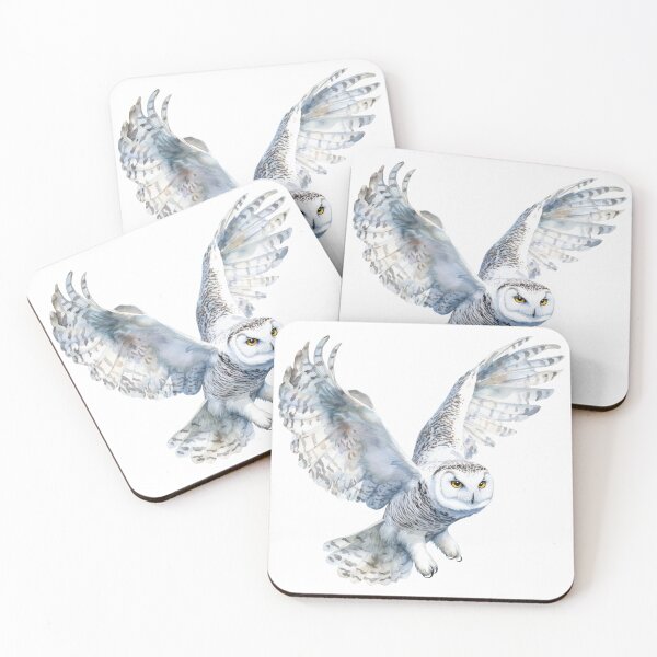 Item preview, Watercolor Snowy Owl in Flight designed and sold by CharlieDesings.