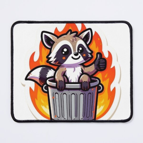 Item preview, Everything is Fine Dumpster Fire Raccoon - Funny Meme Sticker designed and sold by EmotionallyAFK.