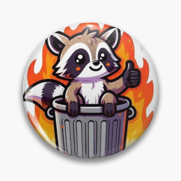 Item preview, Everything is Fine Dumpster Fire Raccoon - Funny Meme Sticker designed and sold by EmotionallyAFK.