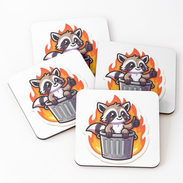 Item preview, Everything is Fine Dumpster Fire Raccoon - Funny Meme Sticker designed and sold by EmotionallyAFK.