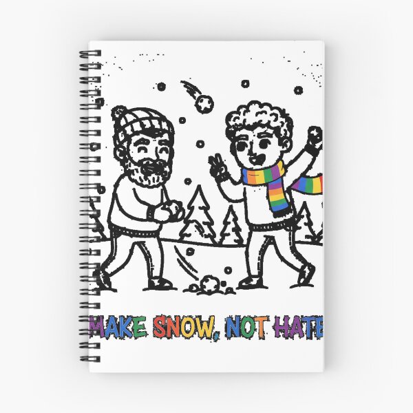 Item preview, Make Snow, Not Hate – Bold Black Ink Line Art (Rainbow Pride Accent) designed and sold by Elando1212.