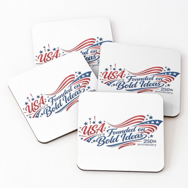 Item preview, USA: Founded on Bold Ideas – 250th Anniversary Fire T-shirt design designed and sold by digitalbitcraft.