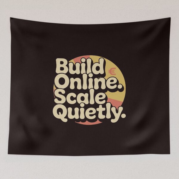 Item preview, Build Online. Scale Quietly. — Quiet Hustle Entrepreneur Quote | AI Automation, Ecommerce, Trading Streetwear designed and sold by masteryStore.